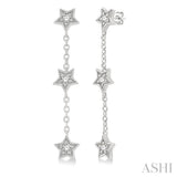 STAR SHAPE STATION DIAMOND EARRINGS