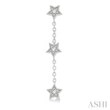STAR SHAPE STATION DIAMOND EARRINGS