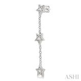 STAR SHAPE STATION DIAMOND EARRINGS