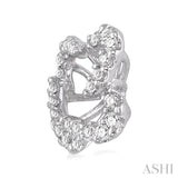 FLOWER SHAPE DIAMOND EARRINGS JACKET