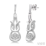 SILVER INFINITY DIAMOND EARRINGS