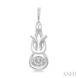 SILVER INFINITY DIAMOND EARRINGS