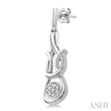 SILVER INFINITY DIAMOND EARRINGS