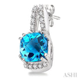GEMSTONE & DIAMOND EARRINGS