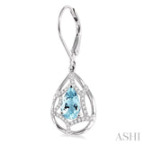 PEAR SHAPE GEMSTONE & DIAMOND EARRINGS