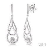 SILVER INFINITY DIAMOND EARRINGS