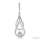 SILVER INFINITY DIAMOND EARRINGS