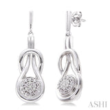 SILVER INFINITY DIAMOND EARRINGS