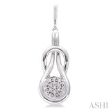 SILVER INFINITY DIAMOND EARRINGS