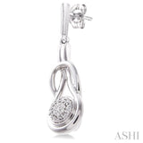 SILVER INFINITY DIAMOND EARRINGS