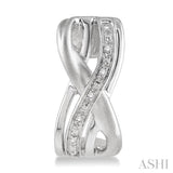 SILVER SWIRL DIAMOND EARRINGS