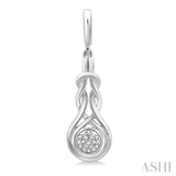 SILVER LOVE KNOT DIAMOND EARRINGS