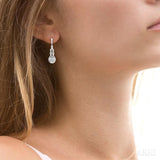 SILVER LOVE KNOT DIAMOND EARRINGS