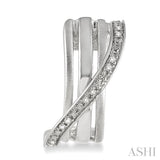 SILVER DIAMOND EARRINGS