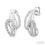 SILVER DIAMOND EARRINGS