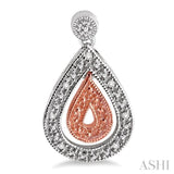 PEAR SHAPE SILVER DIAMOND EARRINGS
