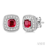 GEMSTONE & DIAMOND EARRINGS