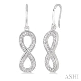 SILVER INFINITY DIAMOND EARRINGS