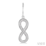 SILVER INFINITY DIAMOND EARRINGS