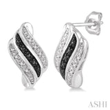 SILVER DIAMOND EARRINGS