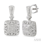 SILVER DIAMOND EARRINGS
