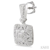 SILVER DIAMOND EARRINGS