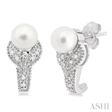 SILVER GEMSTONE & DIAMOND EARRINGS