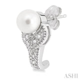 SILVER GEMSTONE & DIAMOND EARRINGS