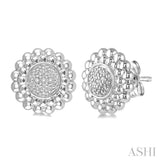 SILVER DIAMOND EARRINGS