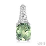 SILVER GEMSTONE & DIAMOND EARRINGS