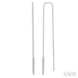 TAPERED THREADER DIAMOND EARRINGS