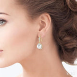 GEMSTONE & DIAMOND EARRINGS