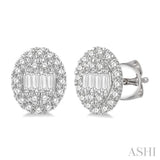 OVAL SHAPE DIAMOND EARRINGS