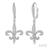 DIAMOND FLEUR DE LIS EARRINGS