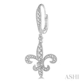 DIAMOND FLEUR DE LIS EARRINGS