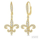 DIAMOND FLEUR DE LIS EARRINGS