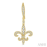 DIAMOND FLEUR DE LIS EARRINGS