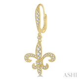 DIAMOND FLEUR DE LIS EARRINGS