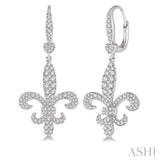 DIAMOND FLEUR DE LIS EARRINGS