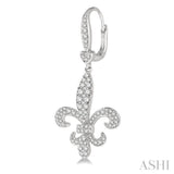 DIAMOND FLEUR DE LIS EARRINGS