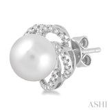 FLOWER SHAPE GEMSTONE & DIAMOND EARRINGS