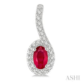 PEAR SHAPE GEMSTONE & DIAMOND EARRINGS