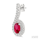 PEAR SHAPE GEMSTONE & DIAMOND EARRINGS