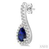 PEAR SHAPE GEMSTONE & DIAMOND EARRINGS