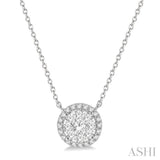 Round Shape Halo Lovebright Essential Diamond Pendant