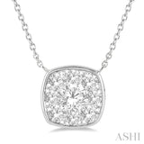 Cushion Shape Lovebright Essential Diamond Pendant