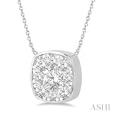 Cushion Shape Lovebright Essential Diamond Pendant