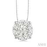Round Shape Lovebright Essential Diamond Solitaire Pendant