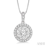 Round Shape Halo Lovebright Essential Diamond Pendant
