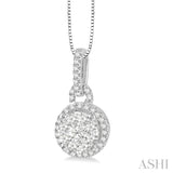 Round Shape Halo Lovebright Diamond Pendant